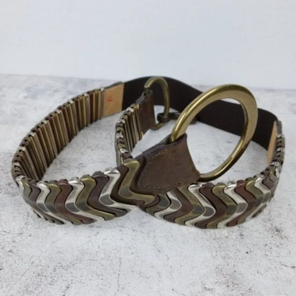 Vintage Bohemian Metal Leather Belt Adjustable Length